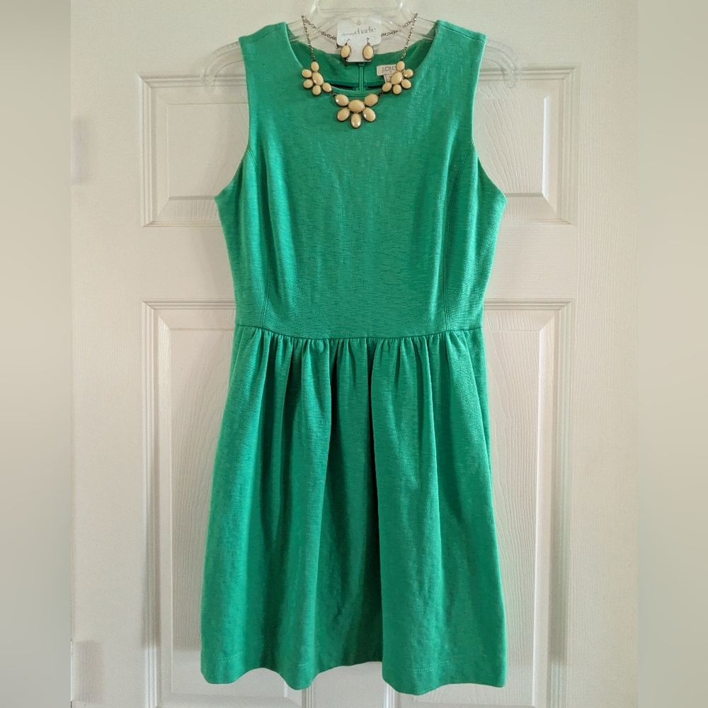J. Crew Emerald Green Sleeveless Mini Dress